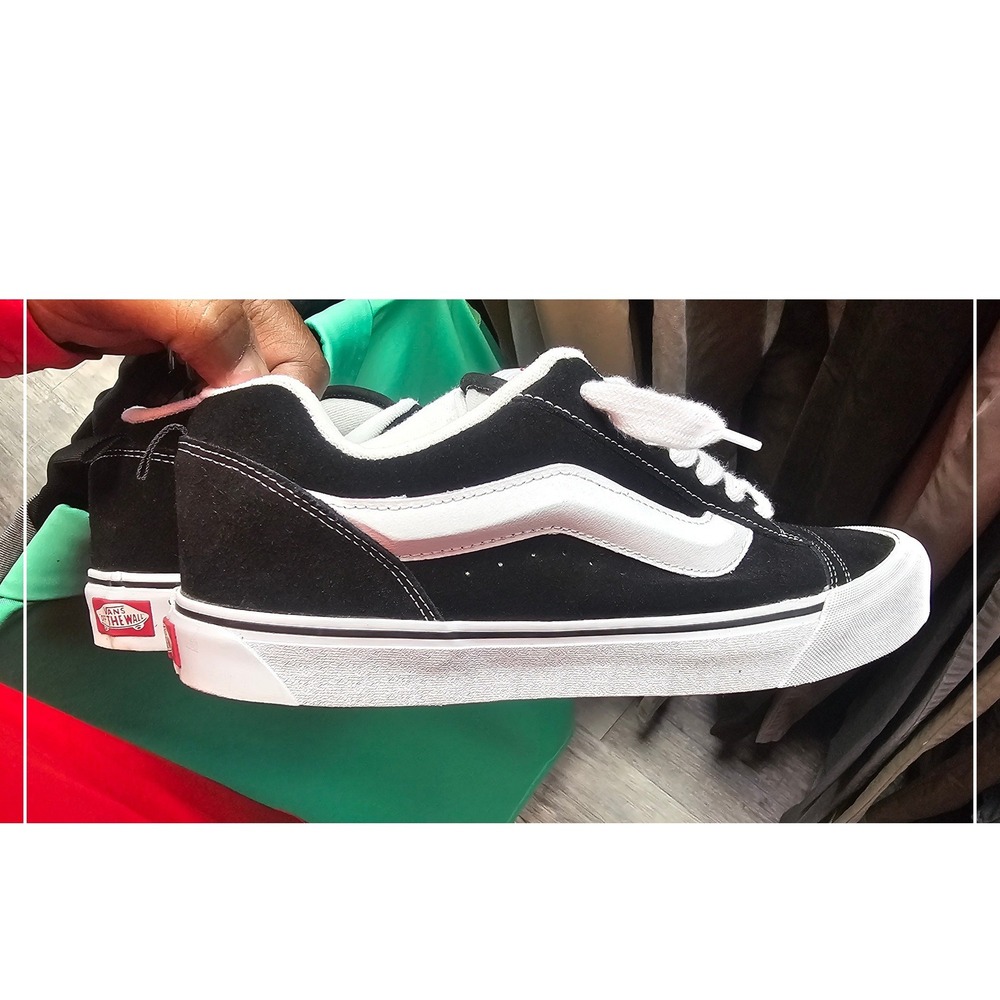 Vans Knu Skool Sneakers Mens 13‎ Black White Excellent